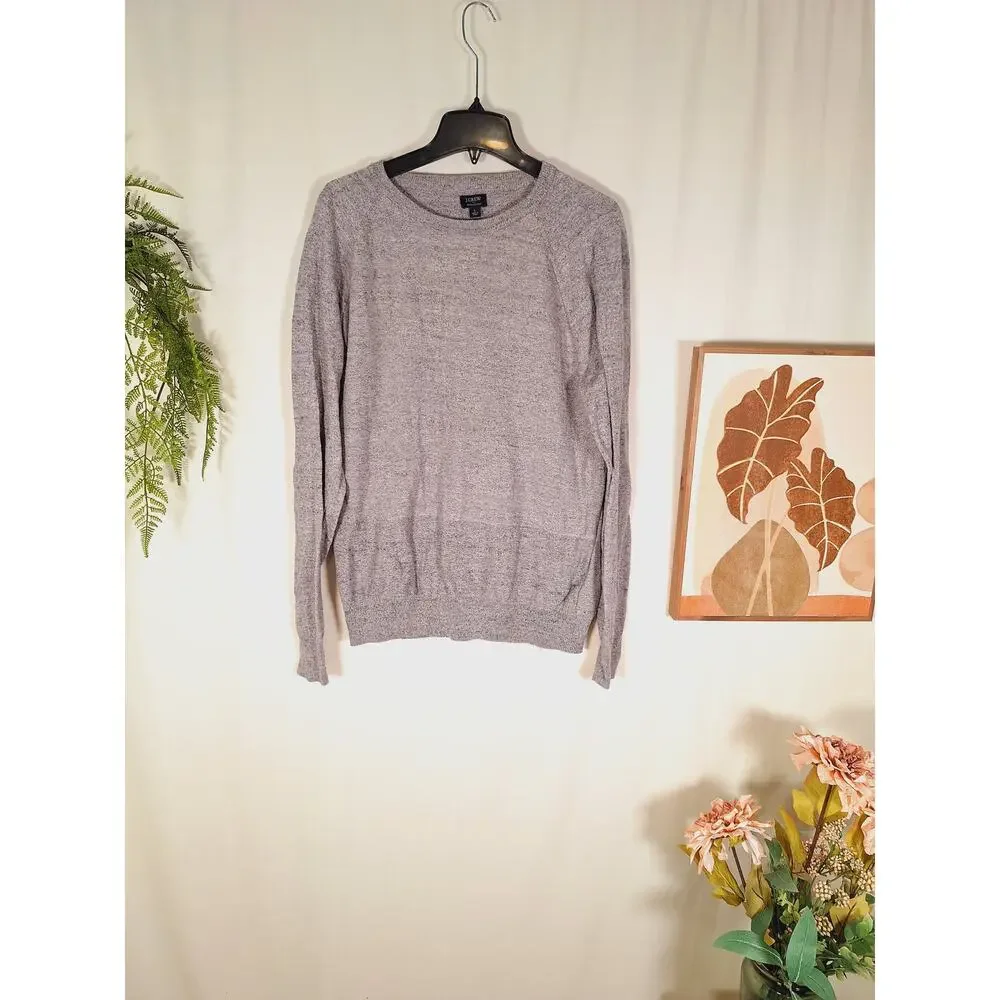 J. Crew Men's Cotton Gray Sweater Large